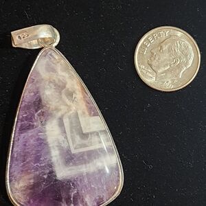 Chevron Amythest Pendant 🤍